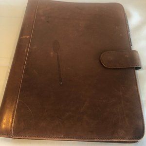 VINTAGE Wilsons Leather 10x12 Brown Planner #F3